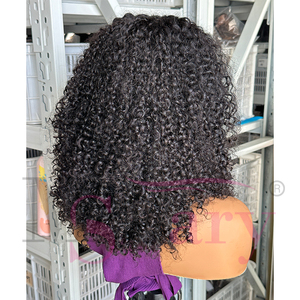 全密度生越南处女人发13*4蕾丝正面假发供应商超级双拉精灵卷曲蕾丝正面假发 - Product Image 6