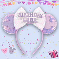 Bandeau oreilles d'anniversaire bandeau oreilles de souris bandeau pour femmes velours cheveux arc chapeaux pour filles et garçons