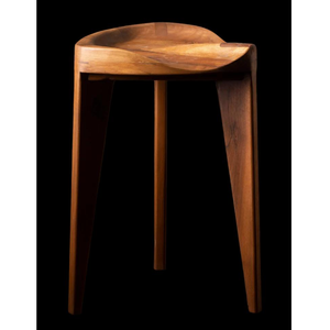 Taburete decorativo de madera de estilo moderno, mesa redonda con madera Natural pulida, producto decorativo alto, mesa de centro - Product Image 3