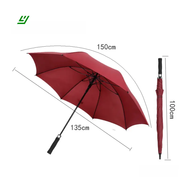 27 Inch Golf Umbrella custom Automatic Open Large Vented Windproof outdoor umbrella