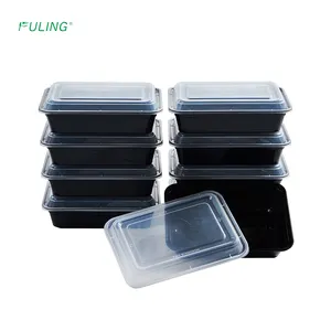 FULING 24oz 26oz 28oz 32oz 38oz Plastic Food Container Disposable Microwavable Food Storage Meal Prep Containers