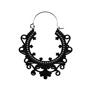 Fashion 2021 Hot Sale Brass Metal with <b>Silver</b> Plated Hoop Earring for Women - Product Image 4