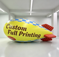 Zeppelin publicitaire gonflable en PVC imprimé sur mesure pour la promotion d'événements commerciaux