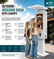 Quiosco de Autoservicio con Pantalla Táctil Android IP65 para Exteriores, Quiosco de Pago con Impresora, para Restaurantes y Ascensores, de Pie