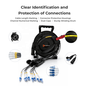 สายไฟเบอร์ออปติกแบบเดี่ยวชนิดหุ้มเกราะ 8 คอร์ รุ่น G657.A1 ปลอกหุ้ม TPU ผสมเคฟลาร์ สำหรับใช้งานกลางแจ้ง ความยาว 50 ม. 100 ม. พร้อมรอก PCD235 หัวต่อแบบ LC-LC - Product Image 3