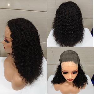 Parrucca Bob Corta Taglio Pixie Ricci Jerry Economica con Frontale in Pizzo 4*4, Capelli Umani Vergini Europei Colore Naturale per <span class=keywords><strong>Donna</strong></span> - Product Image 5