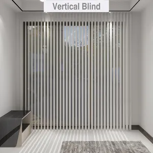 Vendas quentes Elétrica Shades Tecidos Cortina Vertical Shangri-la Blinds Indoor Blinds Fábrica Fornecedor