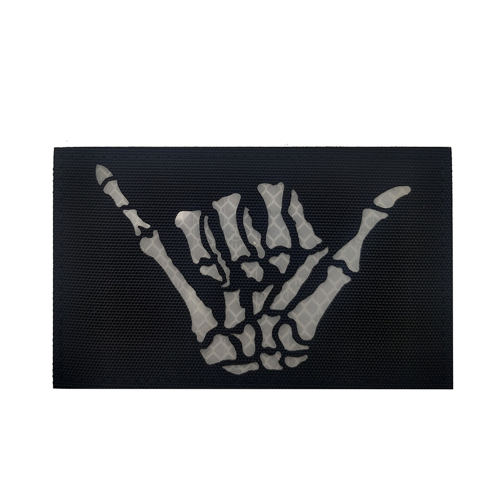 M00159-6 Skeleton Finger Counters (Black and White Reflective)