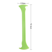 Juego de 3 herramientas de plástico verde para recortar y aplicar película de cambio de color en coches, para todas las posiciones, para raspar el borde de las puertas y detalles finos.