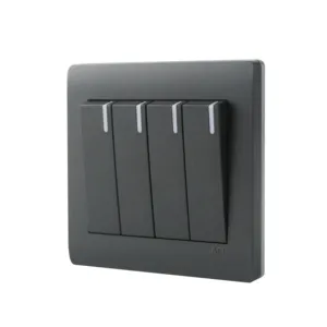 Four buttons matching One way two gang or Two ways two gang Switch UK Socket wall electric switch