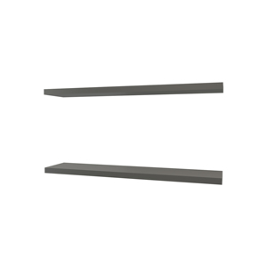 Greer Floating Shelf In Melamine <b>Grey</b> 2 Pack Wall Mount <b>Storage</b> Display Rack For Living Room Bedroom Home Office Decor - Product Image 4
