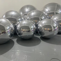 Lettre géante gonflable en PVC argenté, sphère réfléchissante brillante pour la décoration de fêtes, mariages et événements