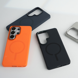 Étui de téléphone en silicone liquide avec cadre d'objectif en métal S009 pour Samsung S24 S25 S26 Ultra, étui de téléphone en silicone magnétique pour iPhone - Product Image 4