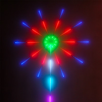 Lumière de feu d'artifice LED Style européen Matériel ABS écologique LED RGB Décorations de Noël Emballage en boîte pour la décoration de table à domicile