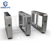 Barrière de sécurité robuste en acier inoxydable avec moteur sans balais, anti-collision, engrenage multi-ID pour parcs publics, écoles, bureaux et halls d'accueil