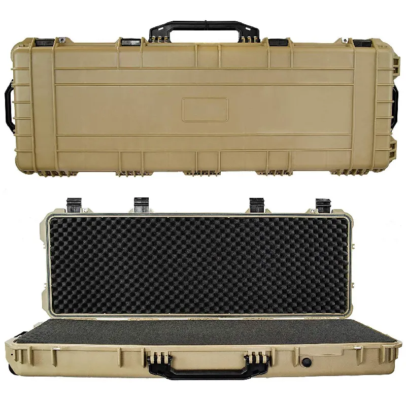 Waterproof IP 67 tactical gun protective case with foam pelican case 36 inch