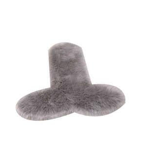 Alfombra de Piel Sintética Rosa en Forma de T, Lavable, para Dormitorio - Product Image 3