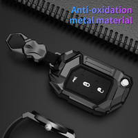 Funda de aleación de Zinc para llave de control remoto de coche para Jeep Wrangler JL TJ Gladiator JT 2018 2019 accesorios de soporte llavero Fob