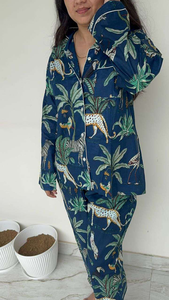 Urvi Creactions Handmade Cotton <b>Pajama</b> Set Hand Block Print Floral Indian Night <b>Suit</b> Wholesale Market for Best Price - Product Image 4