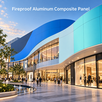 Panneau composite en aluminium ignifuge de 4 mm en gris métallisé pour la décoration de comptoirs de vente au détail