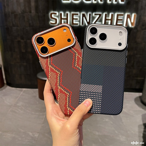 เคสโทรศัพท์หรูหราแบบแม่เหล็ก ลายคาร์บอนไฟเบอร์ วัสดุ PC สำหรับ iPhone 17 Pro Max/17 Air/16E  ปรับแต่งได้ 49 รูปแบบ - Product Image 2