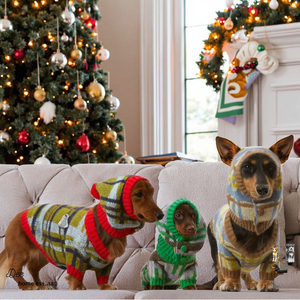 2025 nuevo cómodo de lujo de lana merino invierno cálido Vintage nórdico perro suéter estilo navideño para Dachshund - Product Image 1