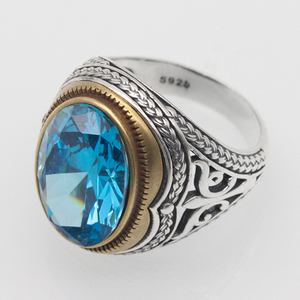 925 piedra de plata esterlina <span class=keywords><strong>anillos</strong></span> turcos <span class=keywords><strong>para</strong></span> hombre <span class=keywords><strong>con</strong></span> <span class=keywords><strong>piedras</strong></span> <span class=keywords><strong>preciosas</strong></span> <span class=keywords><strong>con</strong></span> Zirconia cúbica azul piedra grande hecha a mano plata <span class=keywords><strong>hombres</strong></span> mano Ri - Product Image 3