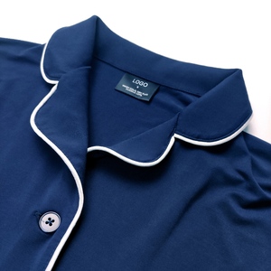 Mens Pajama Set Tre Viscose Mềm Nhẹ Loungewear Ngủ Dài Tay Áo Và Quần Với Túi Người Đàn Ông Tre Đồ Ngủ - Product Image 3