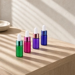 Botella de Vidrio con Gotero para Suero Facial, Tapa de Color, Mini Envase para Cuidado de la Piel, Botella Vacía, Venta al Por Mayor, Proveedor OEM ODM - Product Image 2