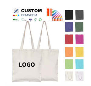 Promotion Eco-Friendly Plain Cotton Tote Bag Reusable Blank Canvas Grocery Calico Bag with Custom Logo