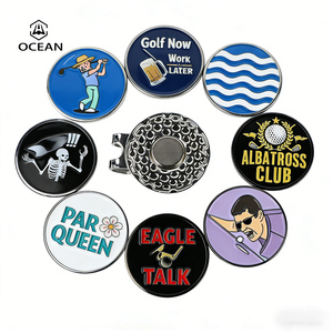 Marqueurs de balles de golf en métal personnalisés avec différents designs, jetons de poker, marqueur de balle de golf magnétique avec votre propre logo - Product Image 1