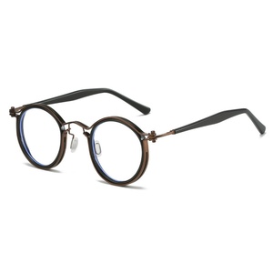 <span class=keywords><strong>Occhiali</strong></span> Retrò Vintage <span class=keywords><strong>con</strong></span> Montatura Solida Rotonda, <span class=keywords><strong>Lenti</strong></span> Anti Luce Blu, Montatura Completa Unisex, <span class=keywords><strong>con</strong></span> o Senza Prescrizione per Adulti - Product Image 1