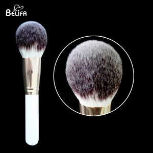 Strumenti cosmetici singolo grande grande vegano morbido oro <span class=keywords><strong>bianco</strong></span> kabuki viso fard polvere sciolta trucco pennello trucco - Product Image 1