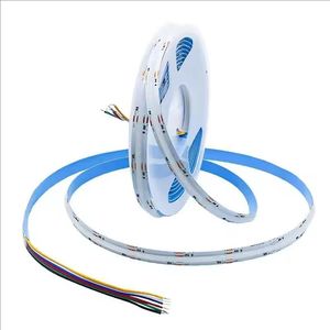 شريط إضاءة LED نوع COB، 840 مصباح LED لكل متر، 5 أمتار، 12 فولت تيار مستمر، 24 فولت تيار مستمر، ألوان RGBCW وRGBCCT، سطوع عالي، شريط مرن للإضاءة - Product Image 2