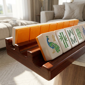 Juego de Mahjong americano acrílico de 7 capas, diseño de Walk With <span class=keywords><strong>Me</strong></span>, azulejos Mahjong 160 personalizados de lujo tallados - Product Image 4