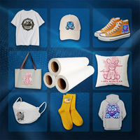 Rouleau de papier thermique Film PET de transfert Rouleau de 60 cm Film DTF double mat 30 cm 33 cm 37 cm 70 cm Décollement à chaud pour l'impression sur t-shirt