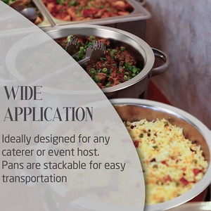 201 Stainless Steel Alcohol-<b>Fueled</b> Buffet Food Warmer 4.5L/8L Gold Silver Round <b>Chafing</b> Dish Hotel Restaurant - Product Image 5