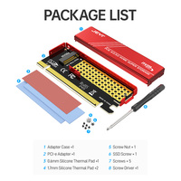Carte adaptateur OEM Jeyi M.2 NVMe vers PCIe 4.0 X16 avec dissipateur thermique en aluminium pour Samsung 980 PRO/970 EVO SSD Produits de commande en gros Stock