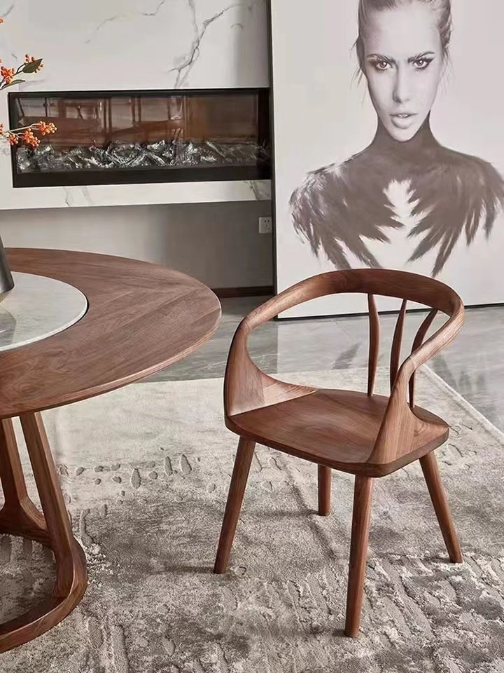 Cafe chair Airplane Nordic Armchair  Plywood Shell shaped Wooden Lobby Lounge Chairs