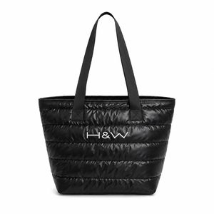 Custom Logo Unisex HandBag Zipper Two Durable Large Capacity Reusable Printed Calico Design Black <b>Nylon</b> Material Polyester - Product Image 1