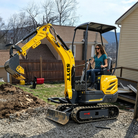 NOUVELLE Mini-excavatrice EURO 5 de 1,3 tonne, excavatrice hydraulique sur chenilles, idéale pour les projets d'usine et l'utilisation domestique, stock disponible à la vente