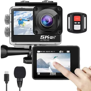 EIS 방수 와이파이 디지털 비디오 미니 스포츠 카메라 캠코더 5k 액션 카메라 자전거 승마 서핑 스키