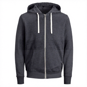 Sudadera con Capucha para Hombre B8285, Cuello Redondo, Transpirable, Manga Larga, Bordada, Tejido Sólido de Algodón/Fibra de Bambú - Product Image 6