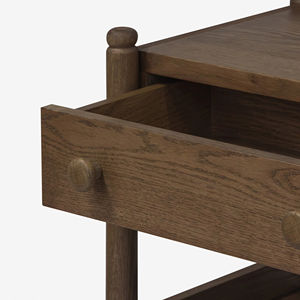 Moderne Wohnzimmermöbel Massivholz Esche 2-Schubladen Konsolentisch für Eingangsbereich Villa Schlafzimmer Nutzung - Product Image 5