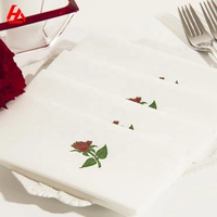 Serviettes de table à motif de fleur de Rose du petit Prince