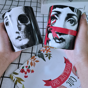 SYL portacandele europeo retrò portacandele in <span class=keywords><strong>ceramica</strong></span> Lady Face gioielli barattoli decorazione della casa decorazione di bellezza - Product Image 5