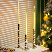 Bougeoir en fer doré de qualité supérieure, design fantastique, accessoires d'hôtel, ornement de table, lanternes en métal
