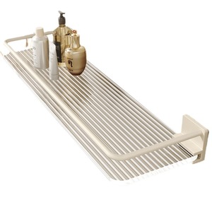 Bathroom Shelf 50X30Cm 2 Tier Wall Mounted Storage Rack For Toilet Shower Durable Rectangular Design - Product Image 5