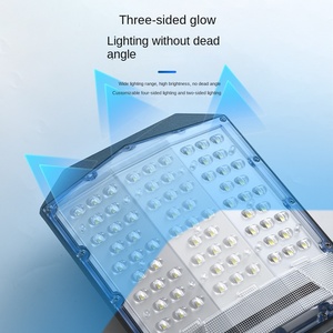 ไฟถนนโซลาร์เซลล์ LED กันน้ำกลางแจ้ง IP65 สำหรับใช้ในพื้นที่ชนบท/ลานบ้าน ให้แสงสว่างกว้างมุมกว้างสามด้านพิเศษ - Product Image 3