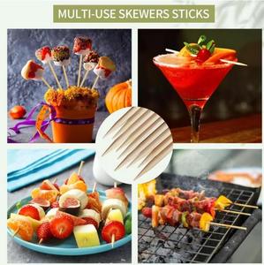Brochettes jetables OEM personnalisées de marque <span class=keywords><strong>Lucky</strong></span> Bamboo, non revêtues, faciles à nettoyer, pour barbecue, fête, camping, fruits et aliments - Product Image 5